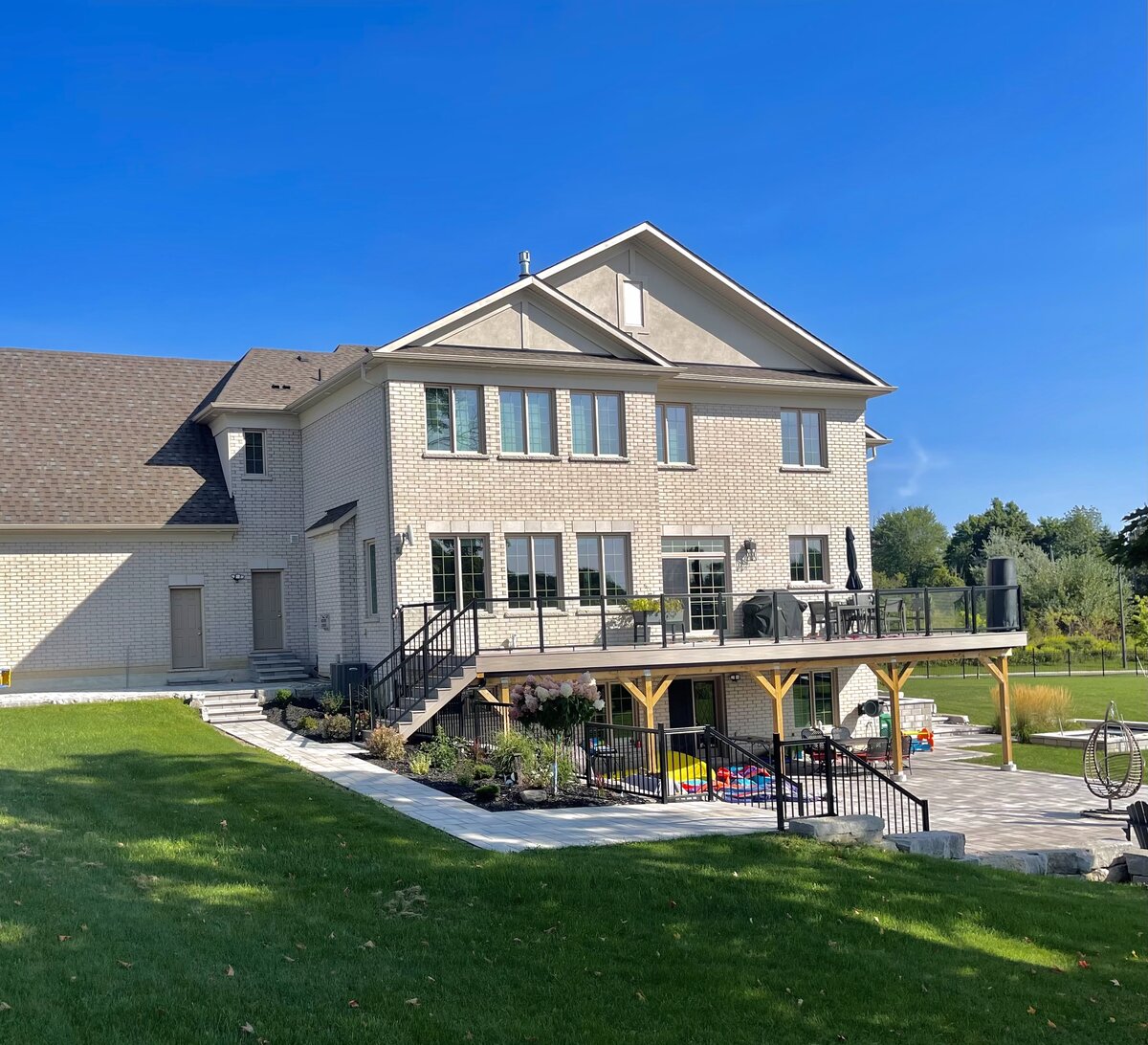 Elevated Deck with Aluminum Railing
