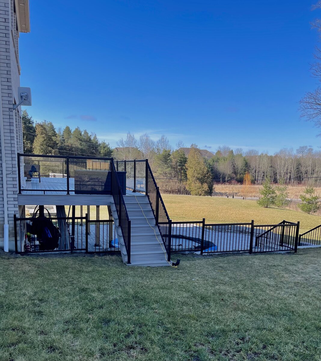Elevated Deck with Glass Railing