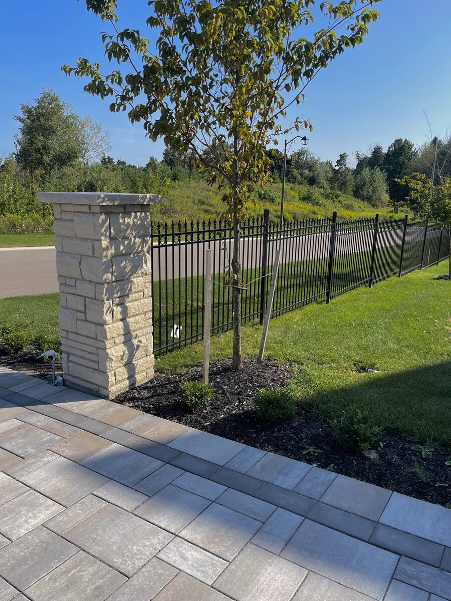 Aluminum Fence Stone Pillar
