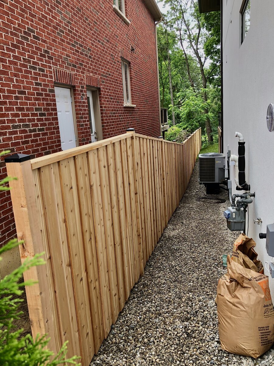Cedar Cap-Rail Privacy Fence